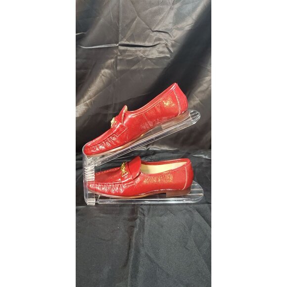 Sam Edelman Womens Lucca Bit Leather Loafer (Deep Scarlet) Size 5M - Picture 6 of 9